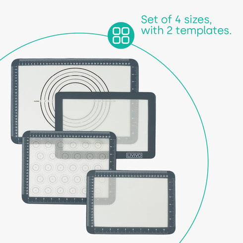 Reusable Baking Mats, Set of 4